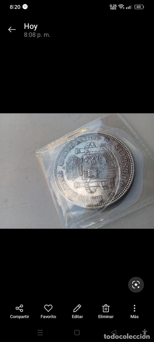 Monedas de Espa&ntilde;a: Moneda 5 pesetas Amadeo plata 1871 - Foto 5