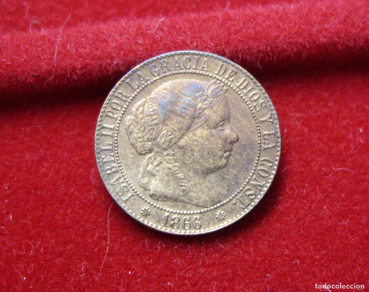 Monedas de Espa&ntilde;a: ISABEL II - 1 CENTIMO DE ESCUDO 1866 - BARCELONA - Foto 1