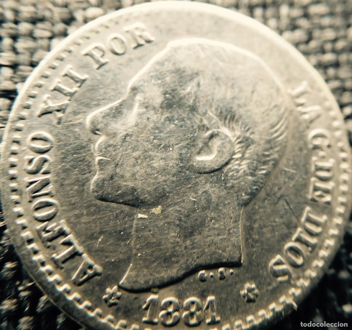 Monedas de Espa&ntilde;a: Moneda , 1881, Alfonso XII, 50 centimos, plata, MBC - Foto 1