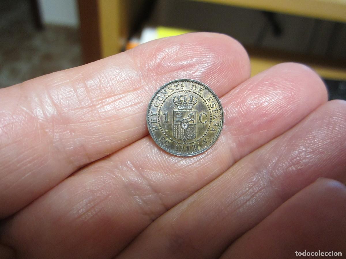 Monedas de Espa&ntilde;a: MONEDA DE 1 C&Eacute;NTIMO DE ALFONSO XIII DE 1912 - Foto 2