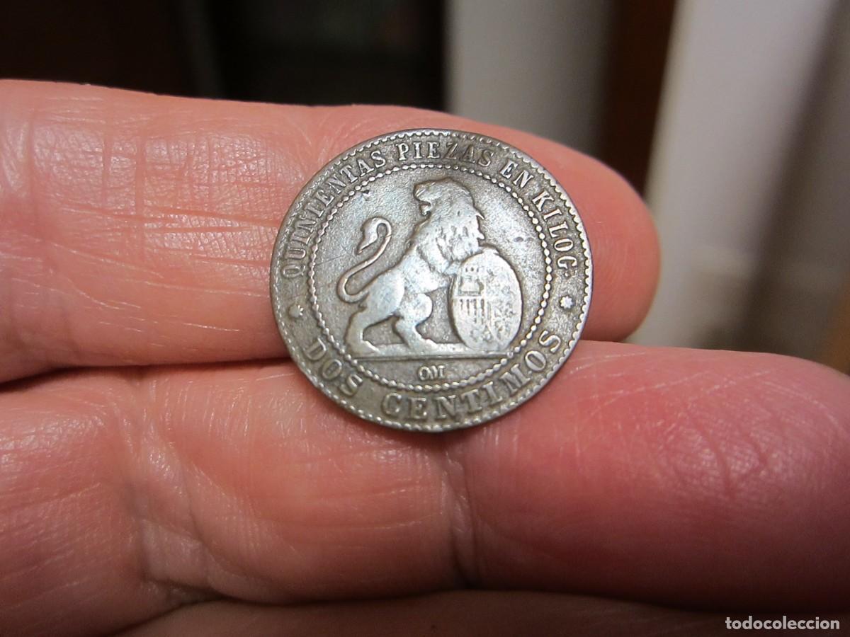 Monedas de Espa&ntilde;a: MONEDA DE 2 C&Eacute;NTIMOS DE LA PRIMERA REP&Uacute;BLICA DE 1870 - Foto 2