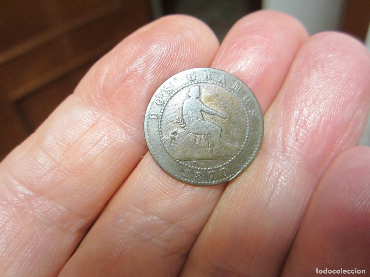 Monedas de Espa&ntilde;a: MONEDA DE 2 C&Eacute;NTIMOS DE LA PRIMERA REP&Uacute;BLICA DE 1870 - Foto 1