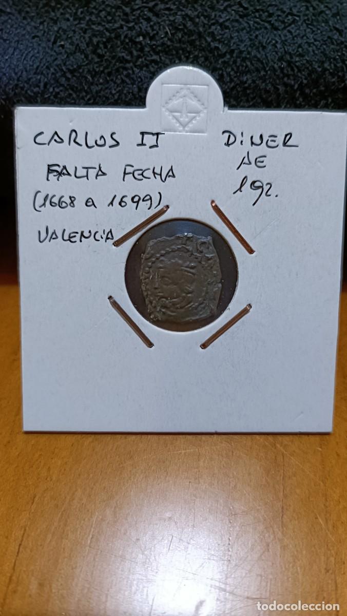 Monedas de Espa&ntilde;a: Moneda Carlos II Diner - Foto 1