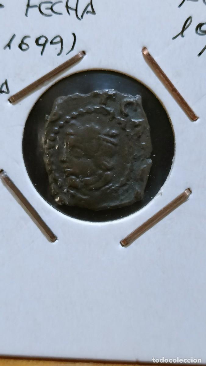 Monedas de Espa&ntilde;a: Moneda Carlos II Diner - Foto 3