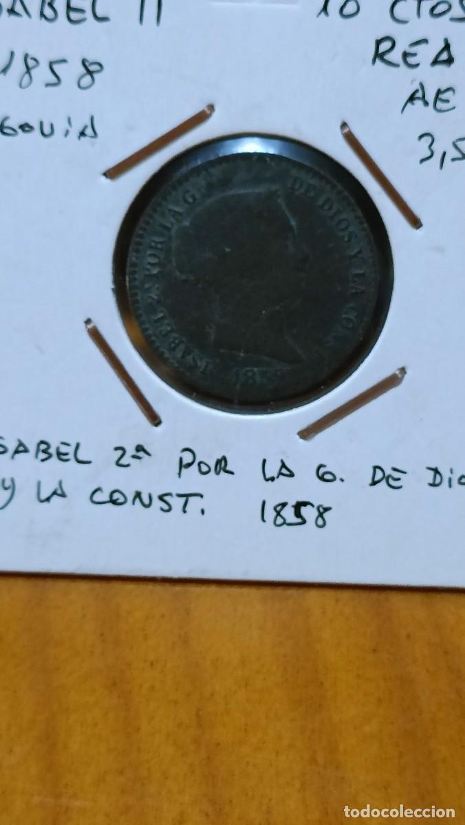 Monedas de Espa&ntilde;a: Moneda Isabel II de 10 c&eacute;ntimos Segobia - Foto 1