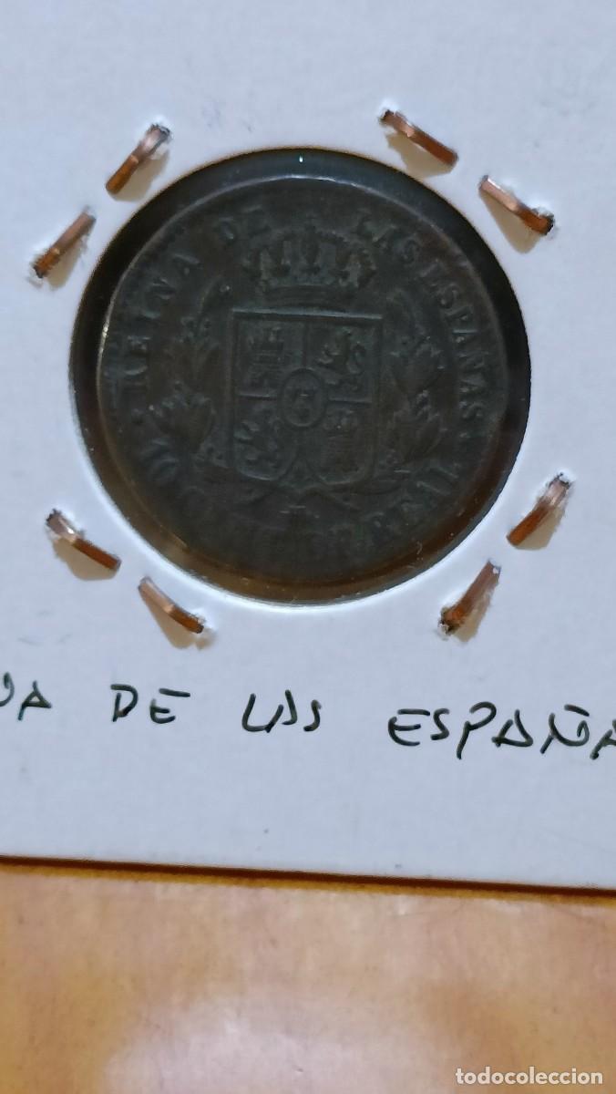 Monedas de Espa&ntilde;a: Moneda Isabel II de 10 c&eacute;ntimos Segobia - Foto 3