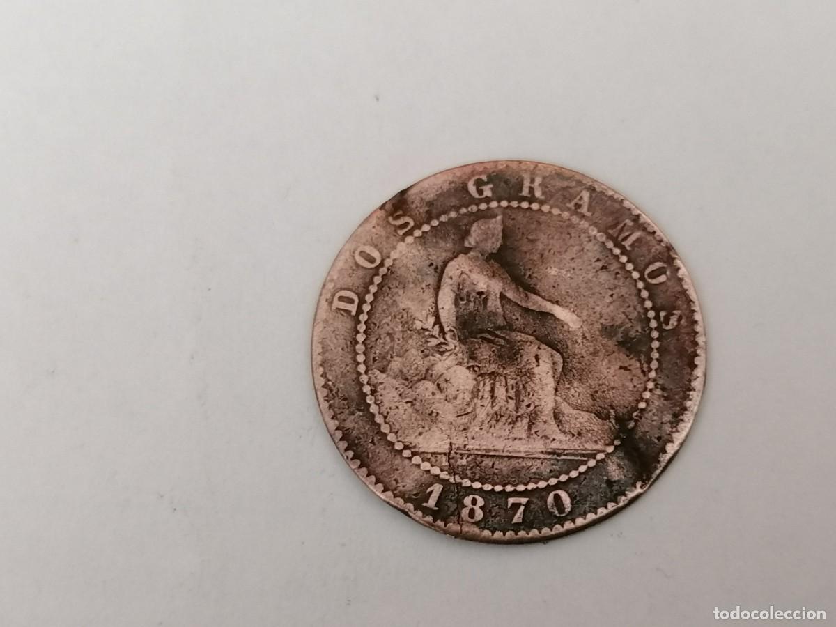 Monedas de Espa&ntilde;a: Moneda, Espa&ntilde;a,, 2 cent , 1870, MBC- - Foto 1