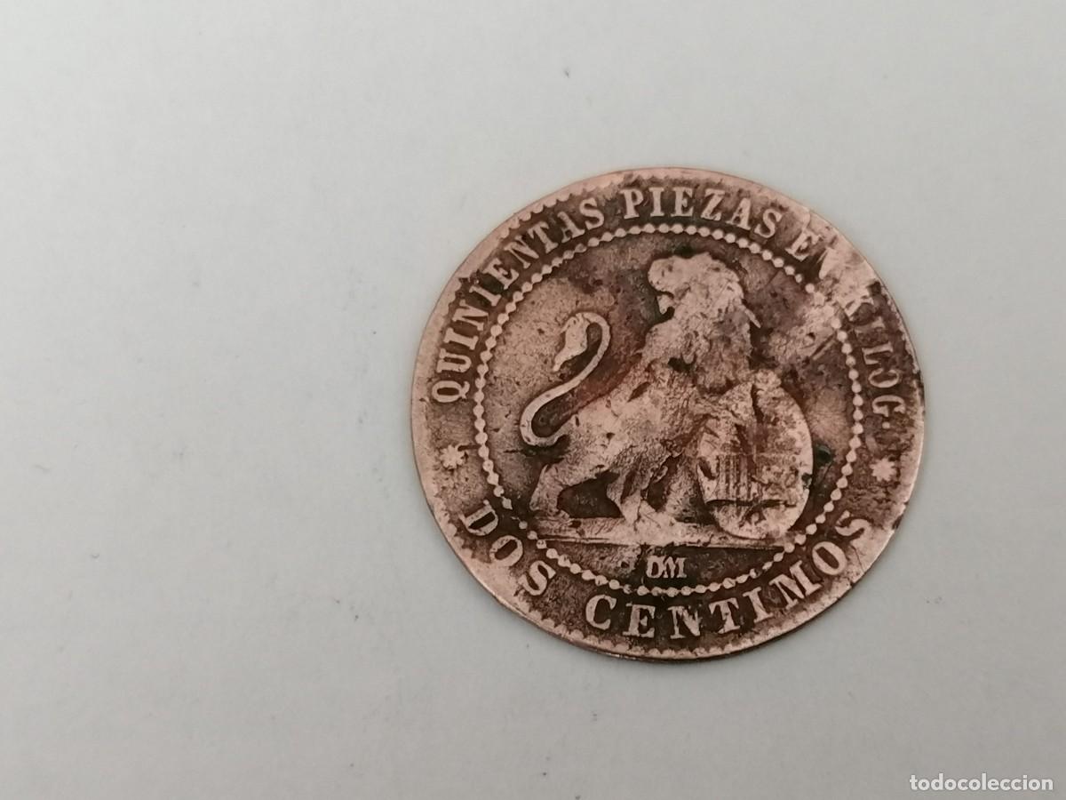 Monedas de Espa&ntilde;a: Moneda, Espa&ntilde;a,, 2 cent , 1870, MBC- - Foto 2