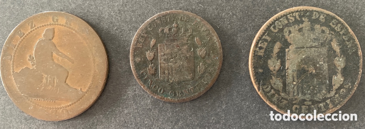 Monedas de Espa&ntilde;a: Alfonso XII lote de 3 monedas - Foto 2