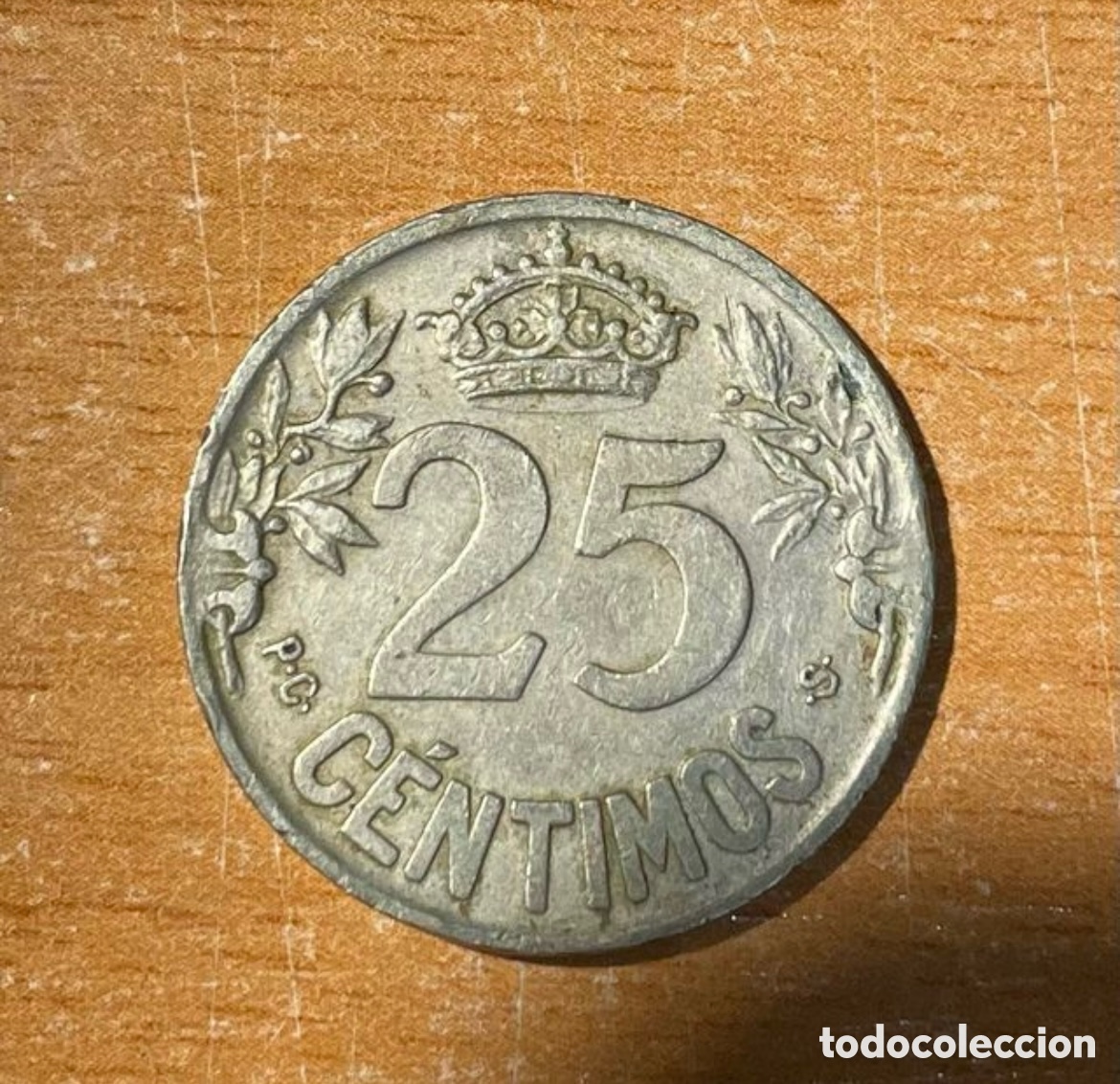 Monedas de Espa&ntilde;a: Moneda de 25 Centimos de 1925 - Foto 2