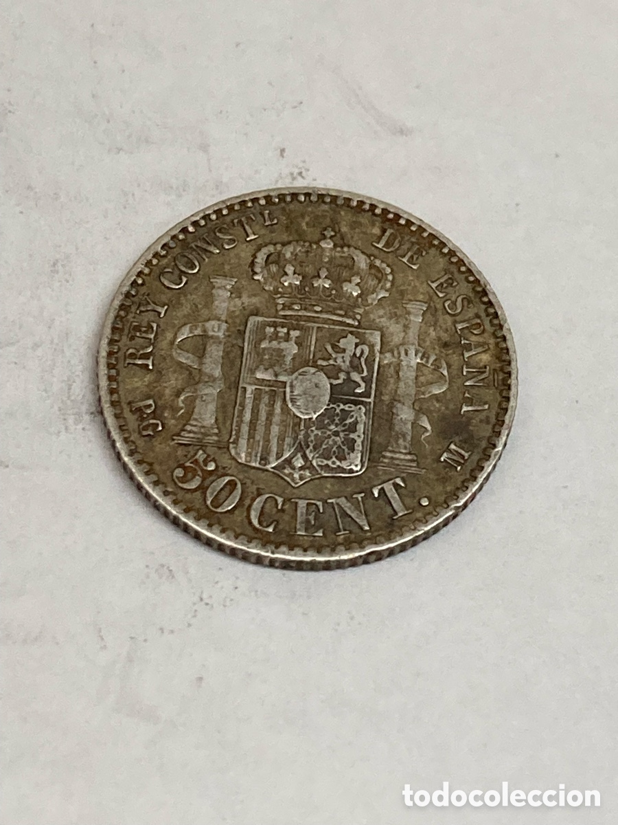 Monedas de Espa&ntilde;a: Moneda 50 c&eacute;ntimos 1892 V30 - Foto 1