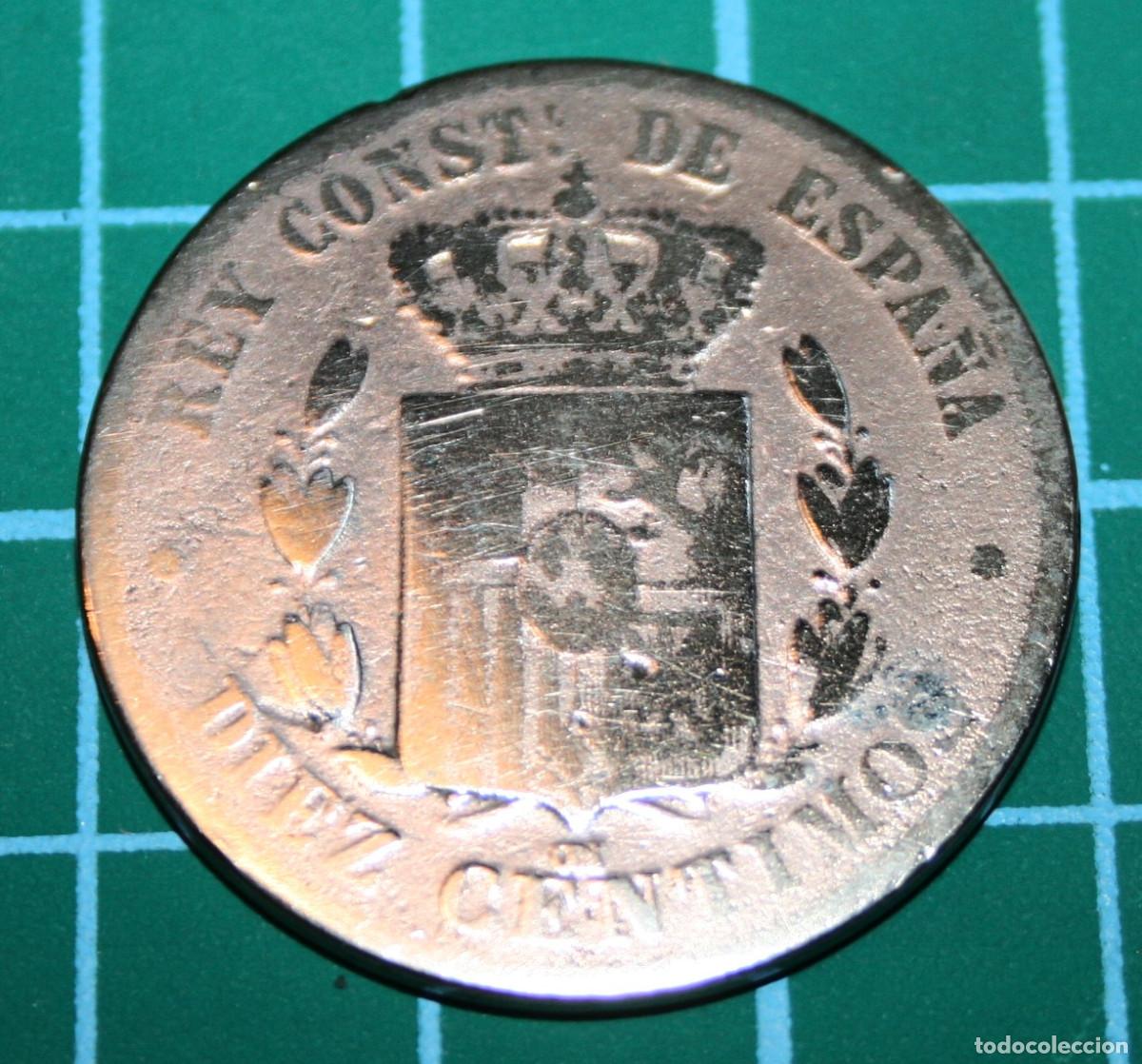 Monedas de Espa&ntilde;a: 10 C&Eacute;NTIMOS ALFONSO XII - 1879 - BRONCE - RC - Foto 1