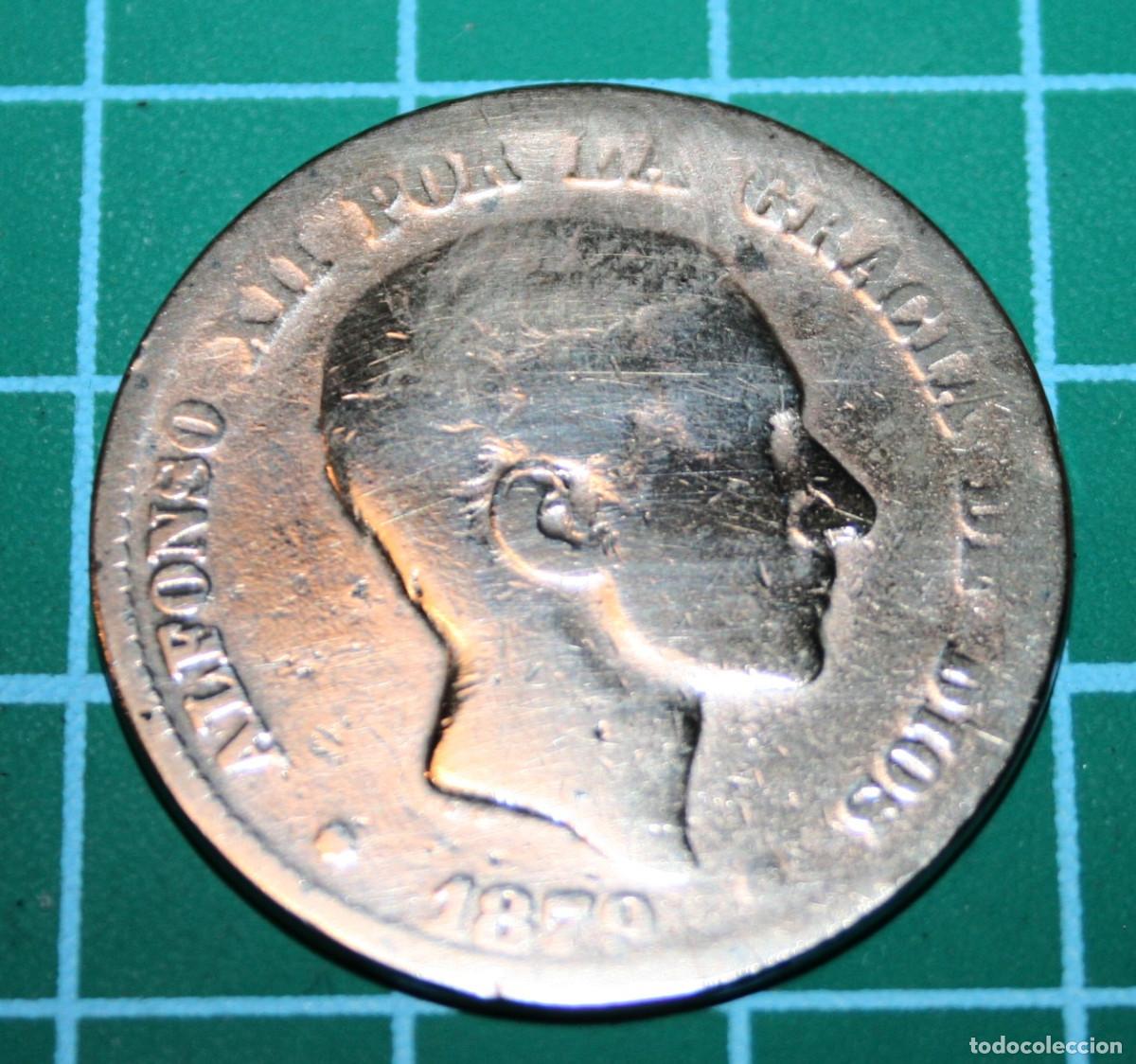 Monedas de Espa&ntilde;a: 10 C&Eacute;NTIMOS ALFONSO XII - 1879 - BRONCE - RC - Foto 2