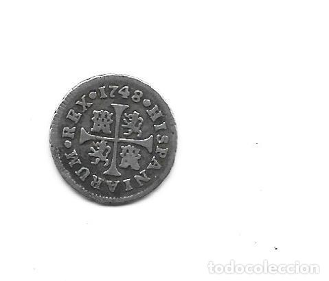 Monedas de Espa&ntilde;a: FERNANDO VI- 1/2 REAL- 1748- MADRID - Foto 2
