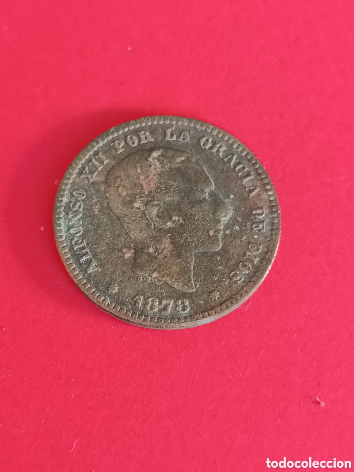 Monedas de Espa&ntilde;a: ALFONSO XII. 5 C&Eacute;NTIMOS DE 1878. MBC. - Foto 1