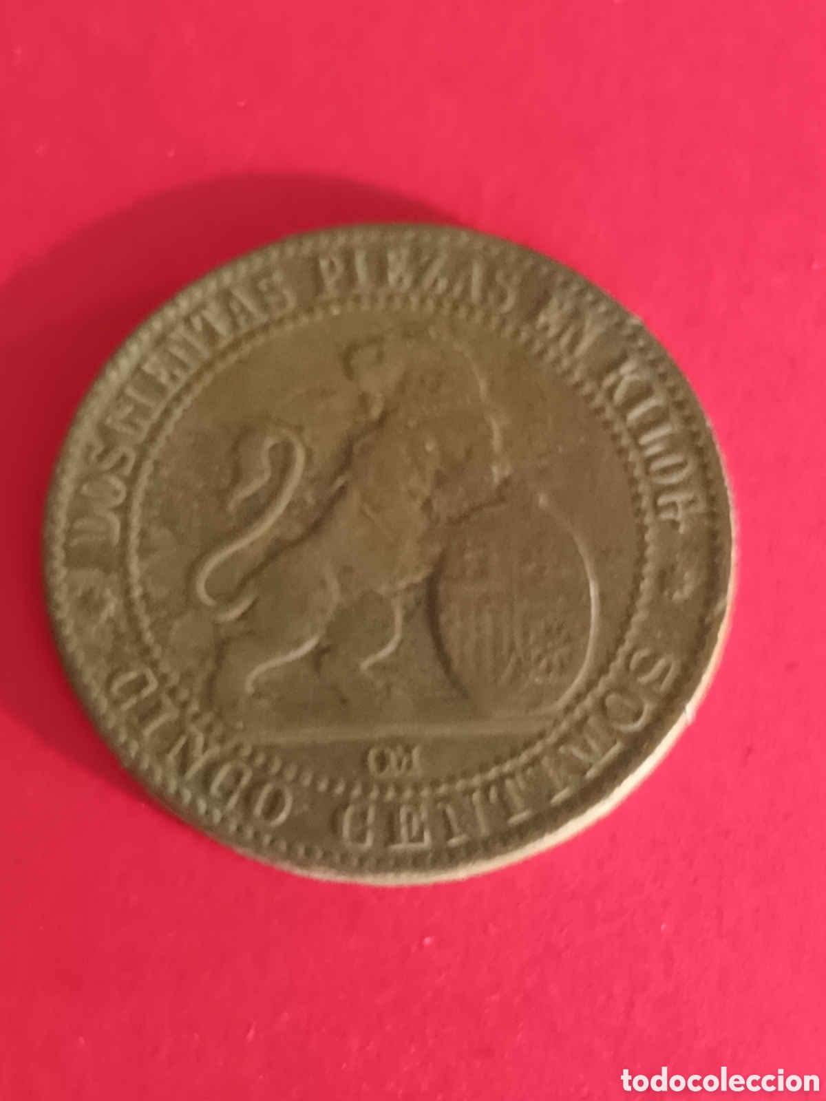 Monedas de Espa&ntilde;a: GOBIERNO PROVISIONAL. 1870. 5 C&Eacute;NTIMOS. MBC. - Foto 1