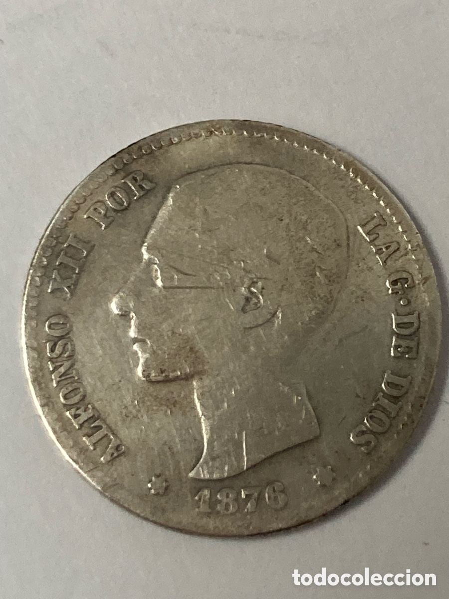 Monedas de Espa&ntilde;a: Moneda Alfonso XII 1876 de plata/V30 - Foto 1