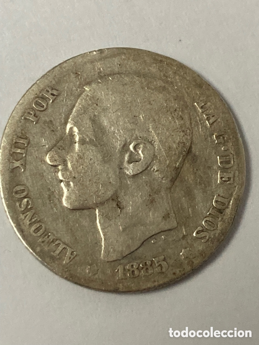 Monedas de Espa&ntilde;a: Moneda Alfonso XII de plata 1885 /V30 - Foto 1