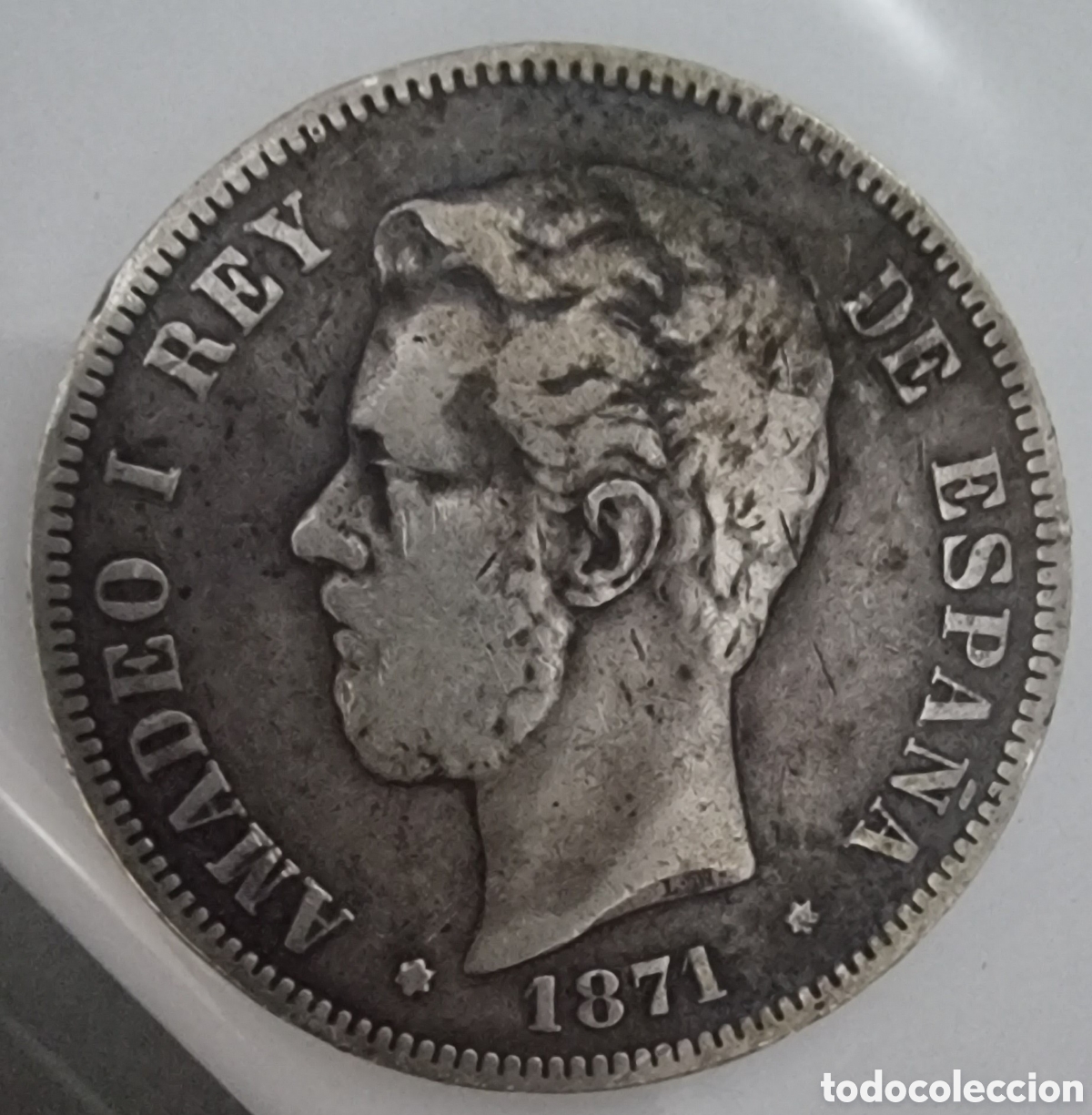 Monedas de Espa&ntilde;a: MONEDA DE 5 PESETAS. 1871 SD M - Foto 1