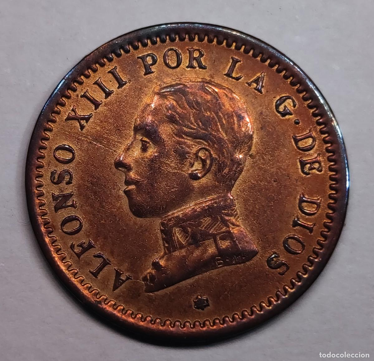 Monedas de Espa&ntilde;a: MONEDA ALFONSO XIII 2 CENTIMOS 1912 PCV, EBC - Foto 1