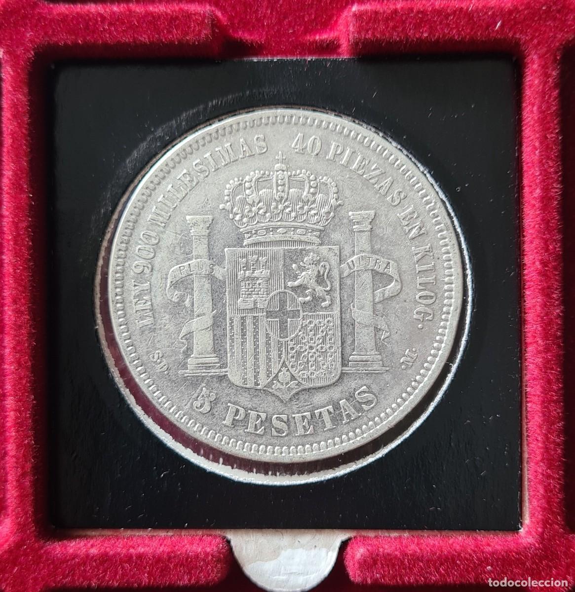 Monedas de Espa&ntilde;a: 5 pesetas 1871 Amadeo 18* 71* - Foto 2