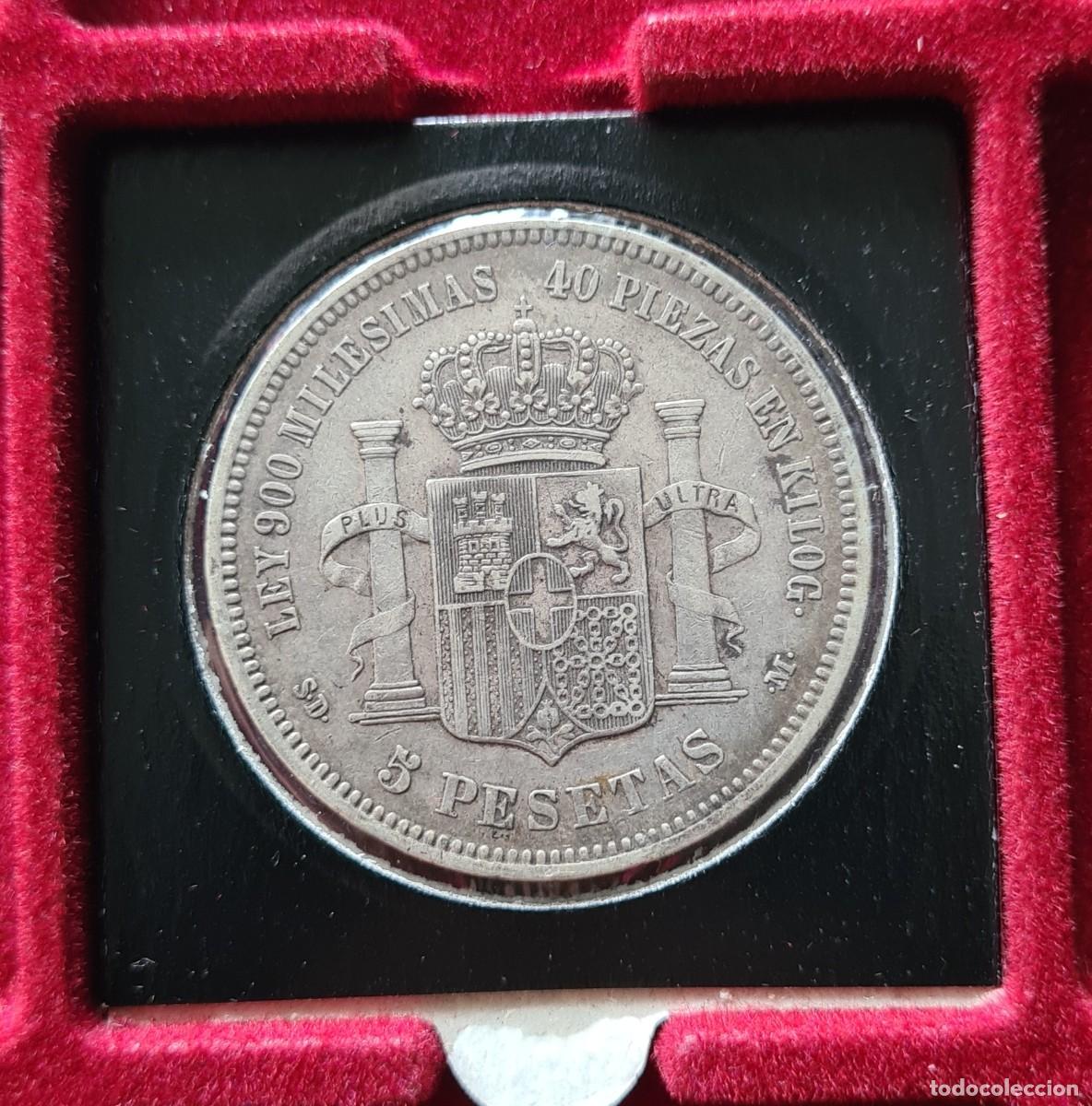 Monedas de Espa&ntilde;a: 5 pesetas 1871 Amadeo 18* 71* - Foto 2