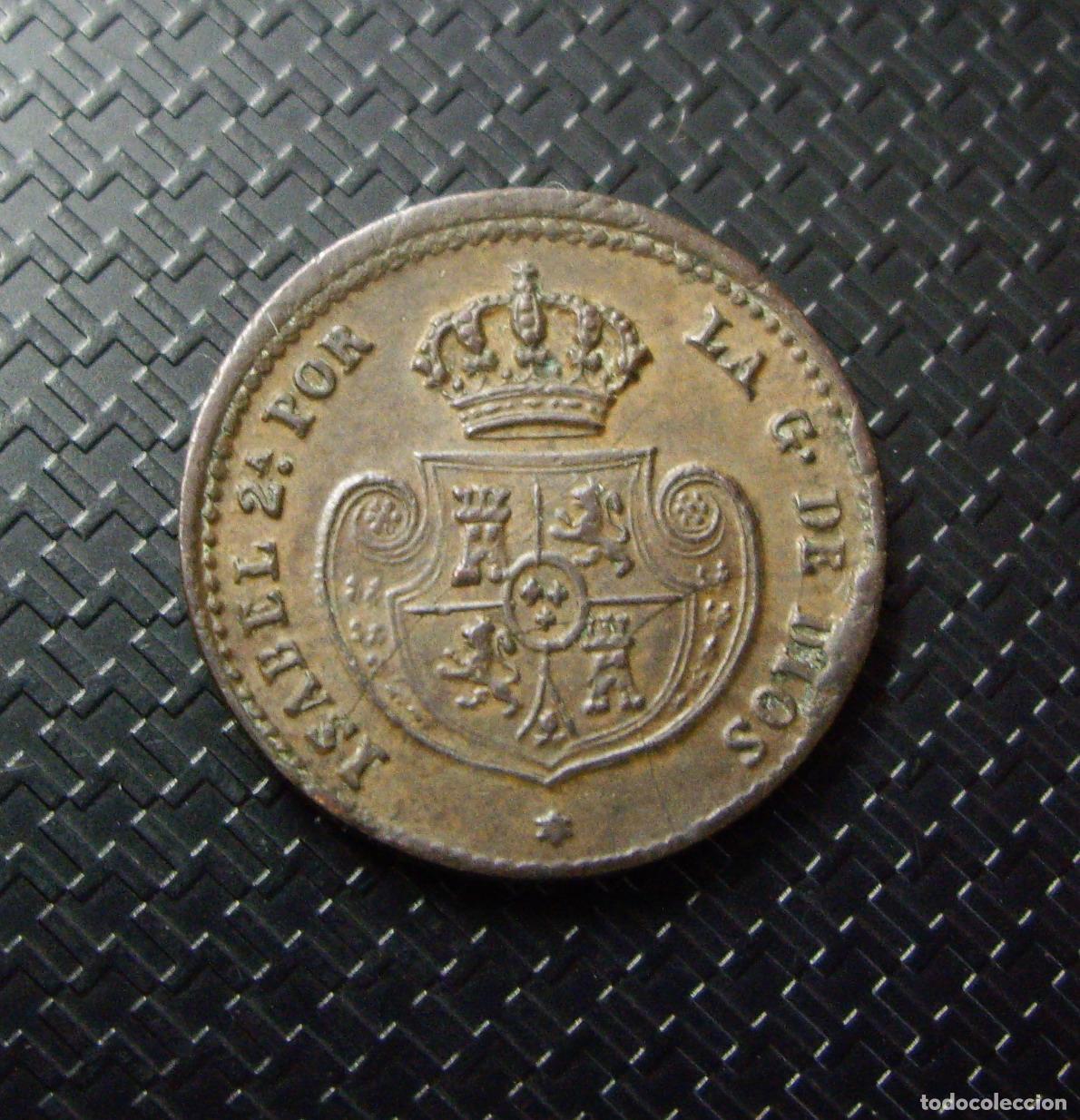 Monedas de Espa&ntilde;a: ISABEL II - DECIMA de REAL 1853 - SEGOVIA - Foto 2