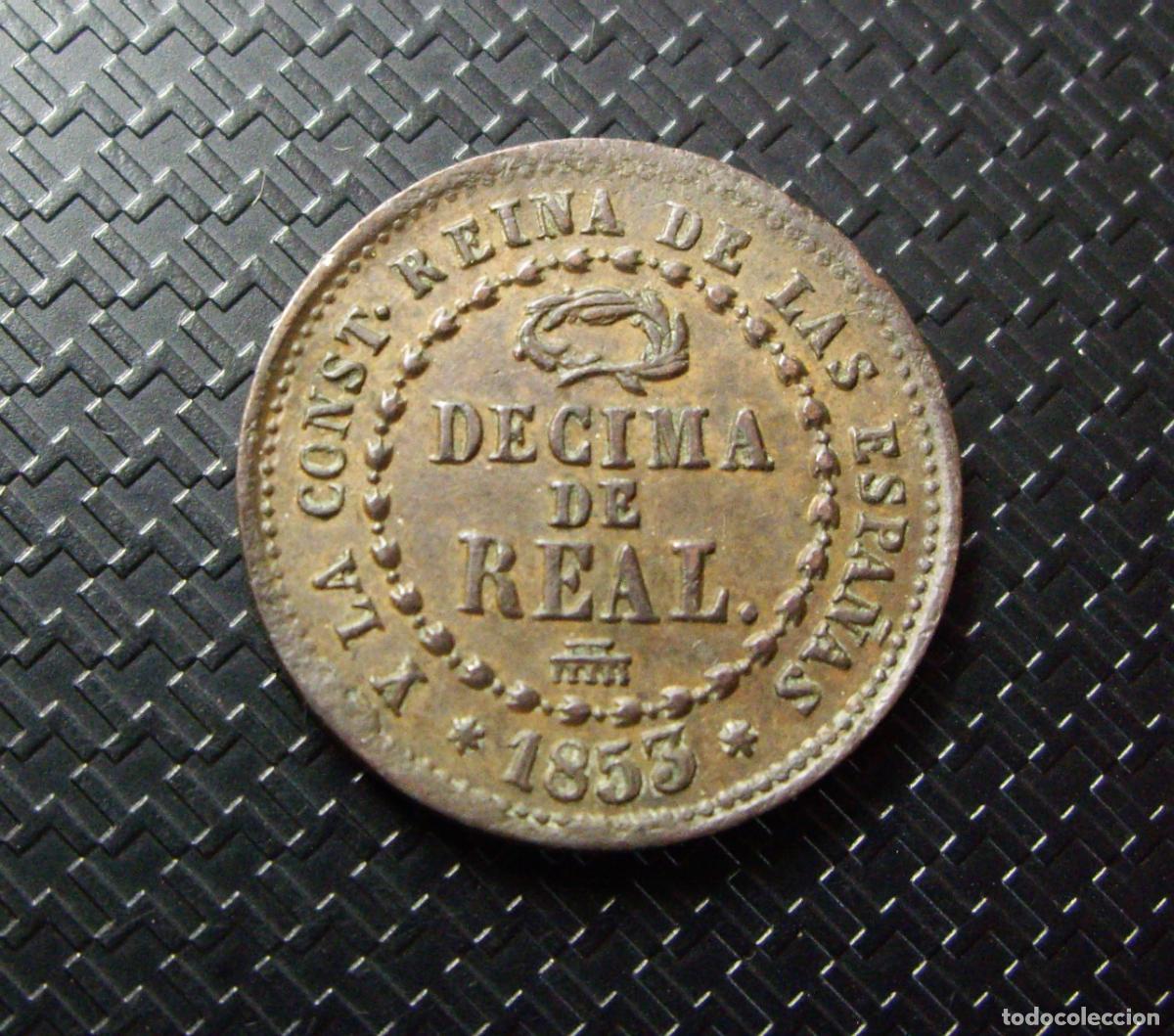 Monedas de Espa&ntilde;a: ISABEL II - DECIMA de REAL 1853 - SEGOVIA - Foto 1