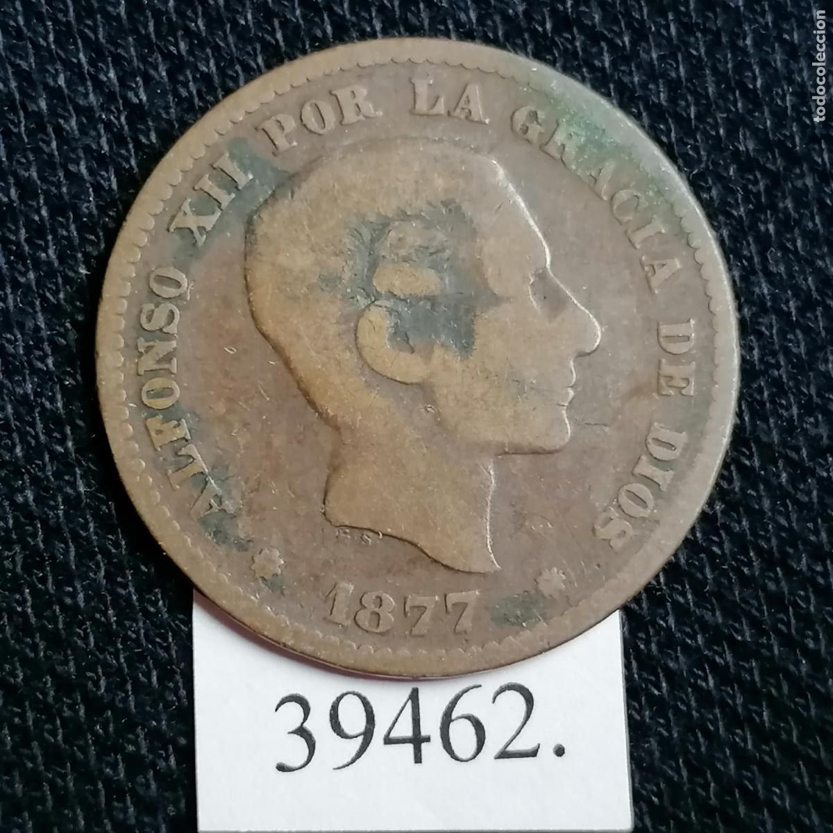 Monedas de Espa&ntilde;a: Espa&ntilde;a 5 c&eacute;ntimos 1877, Alfonso XII, 12 - Foto 1