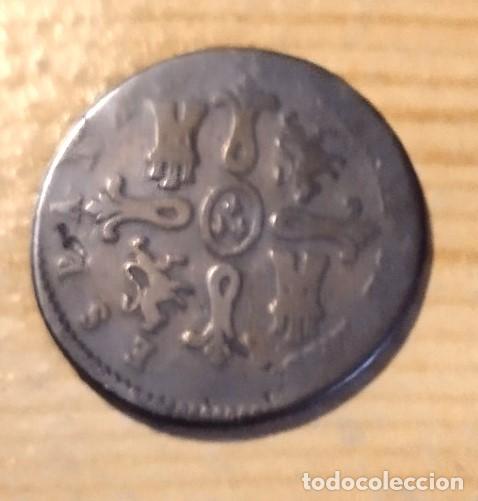 Monedas de Espa&ntilde;a: MONEDA DE 8 MARAVEDIS DE COBRE DE 1847 ISABEL II - Foto 2