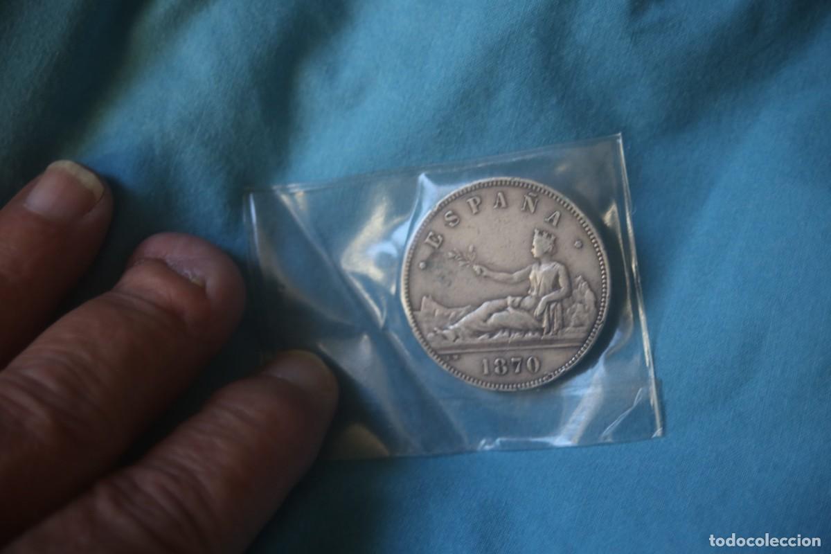 Monedas de Espa&ntilde;a: 5 Ptas 1870 Gobierno Provisional - Foto 6
