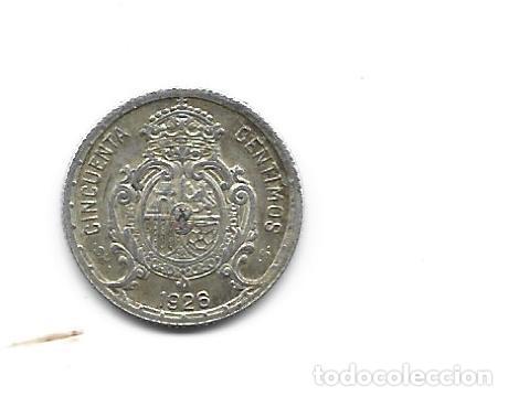 Monedas de Espa&ntilde;a: ALFONSO XIII- 50 CENTIMOS-1926-PCS - Foto 2