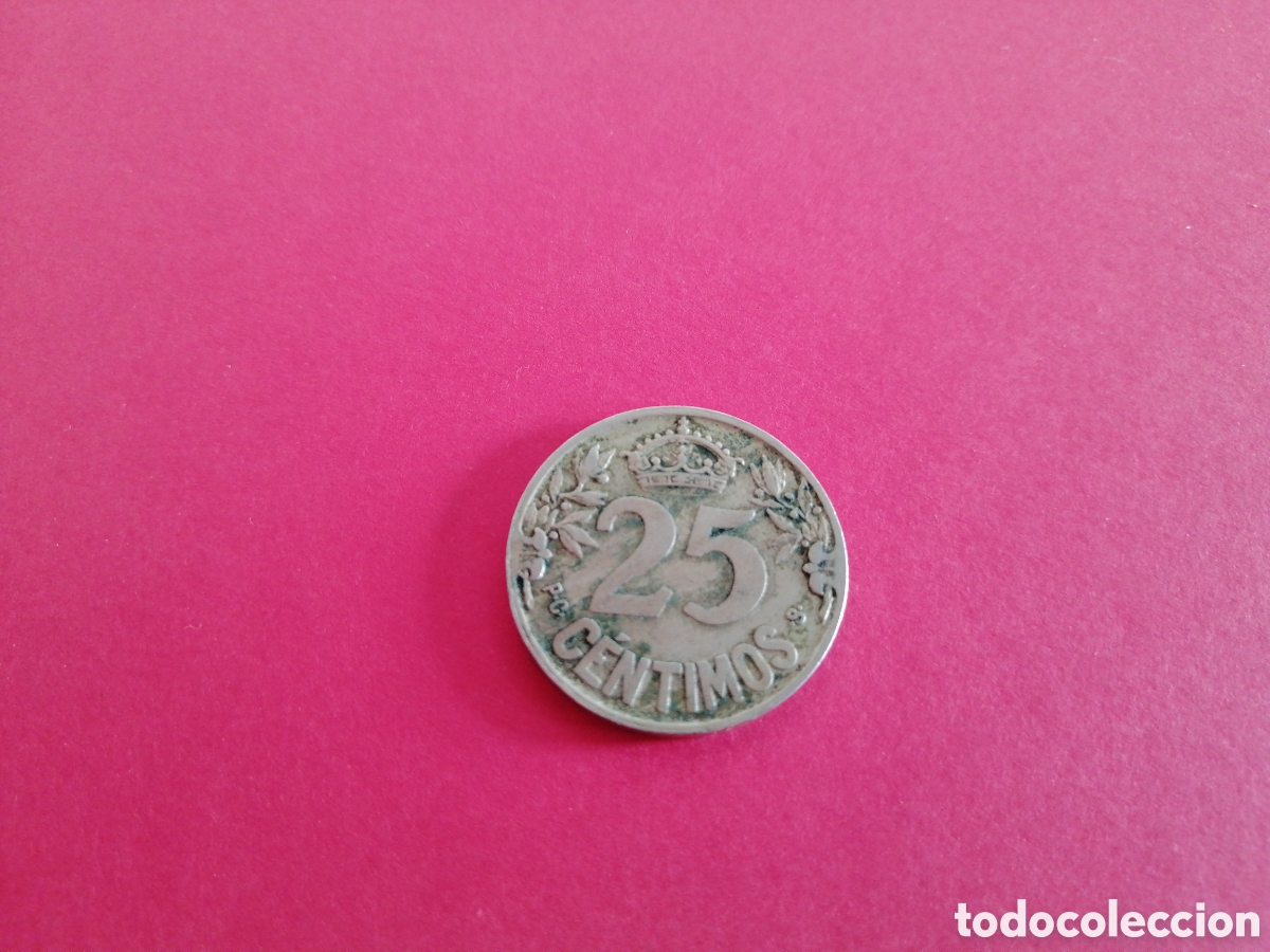 Monedas de Espa&ntilde;a: 25 c&eacute;ntimos de Espa&ntilde;a 1925 - Foto 2