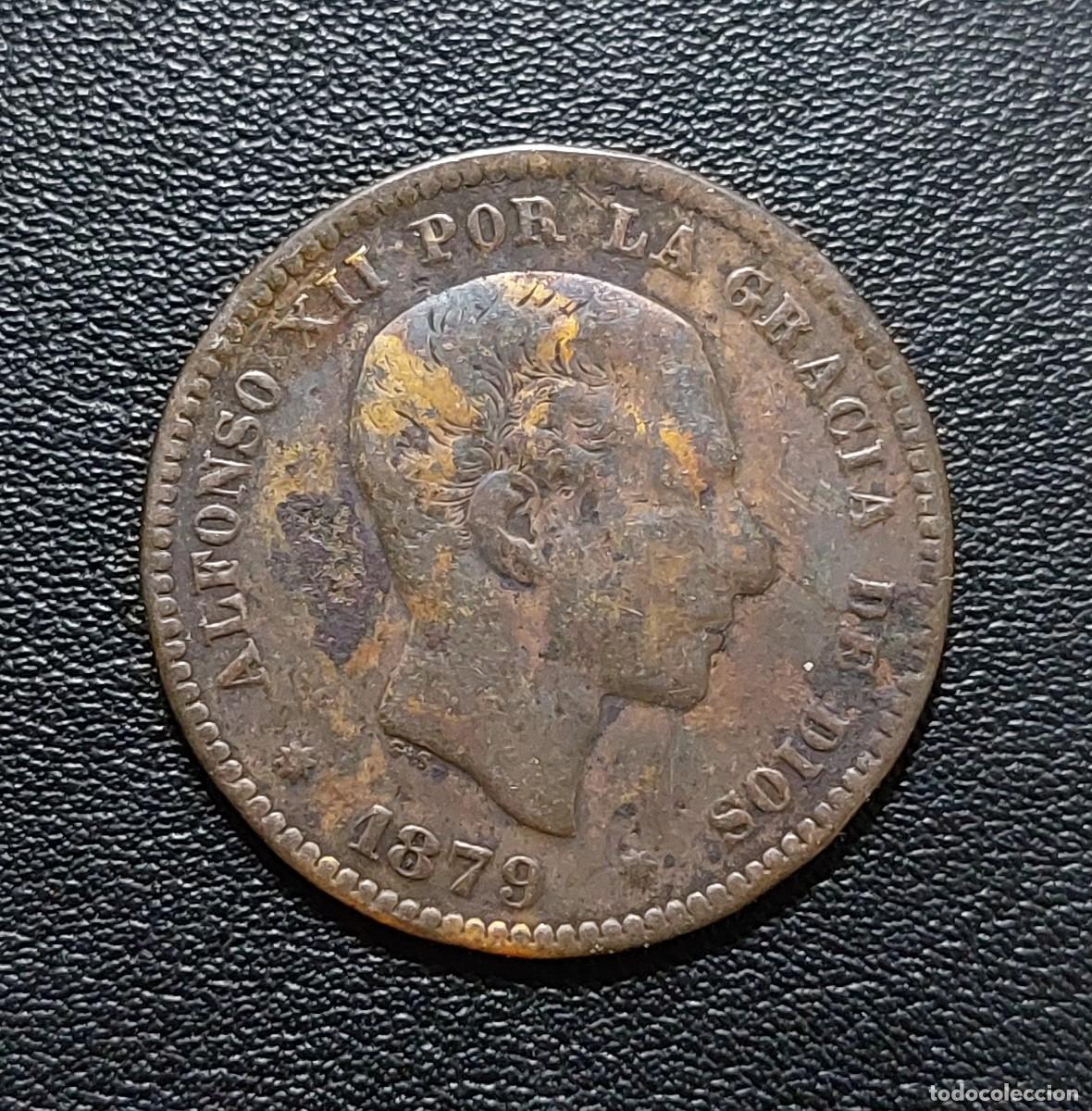 Monedas de Espa&ntilde;a: Espa&ntilde;a 5 C&eacute;ntimos Alfonso XII 1879 (BC+) - Foto 1