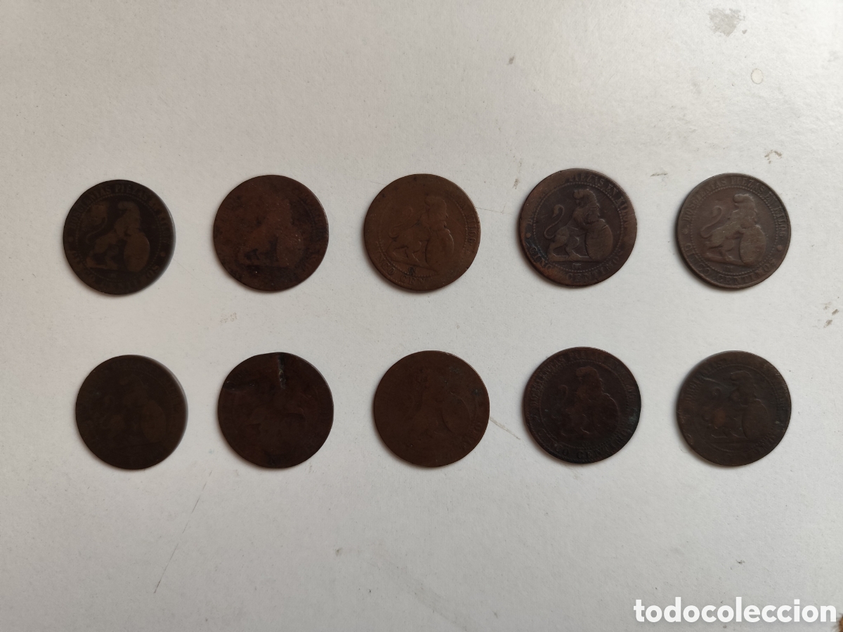 Monedas de Espa&ntilde;a: Monedas Espa&ntilde;a. Cinco Centimos, 5 gramos. 1870 - Foto 2