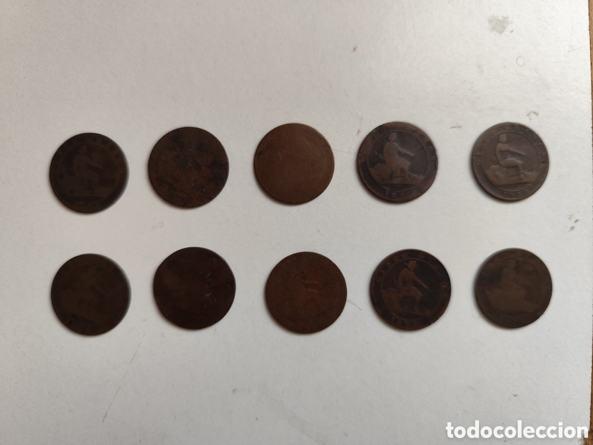 Monedas de Espa&ntilde;a: Monedas Espa&ntilde;a. Cinco Centimos, 5 gramos. 1870 - Foto 1