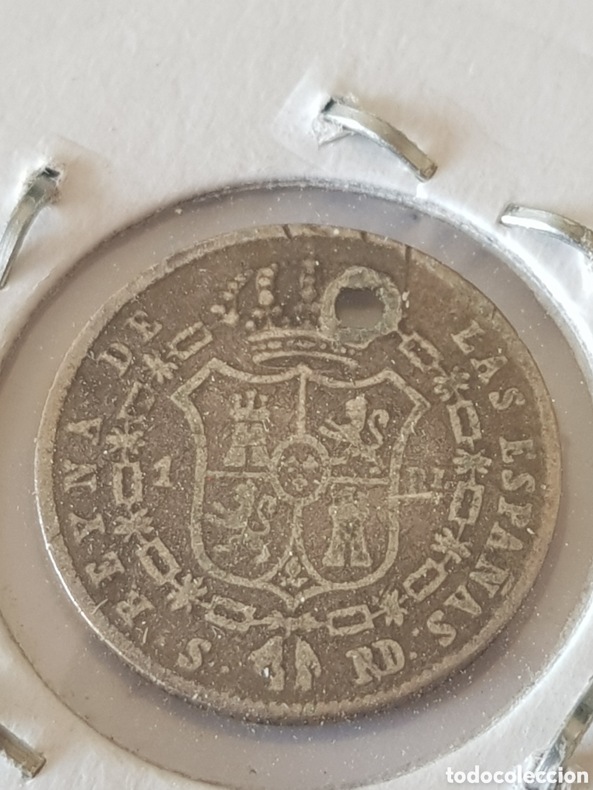 Monedas de Espa&ntilde;a: 1 Real 1851 Sevilla Isabel II - Foto 4