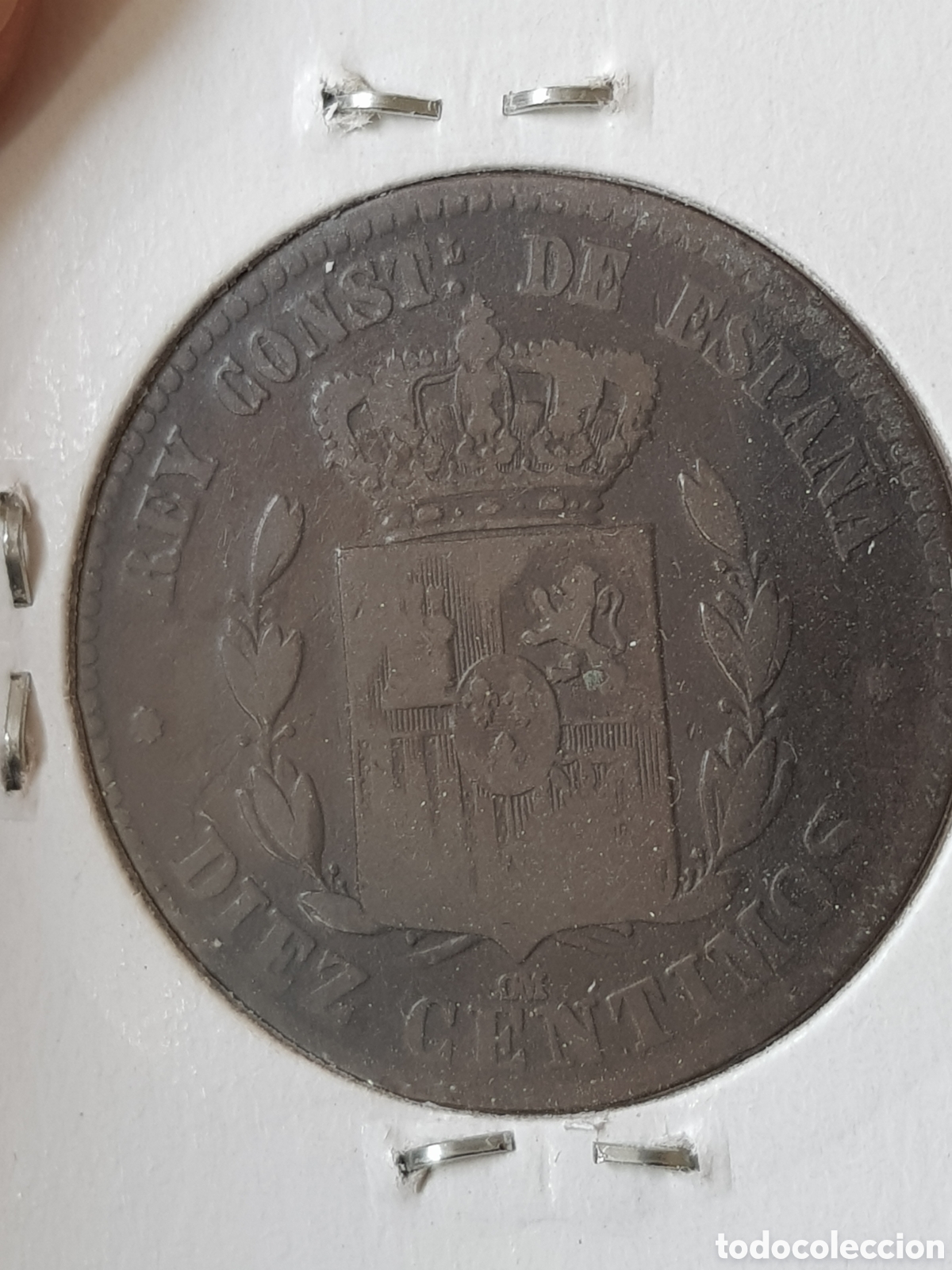 Monedas de Espa&ntilde;a: 10 C&eacute;ntimos Alfonso XII 1878 - Foto 2