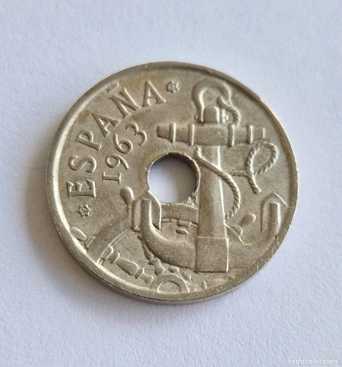 Monedas de Espa&ntilde;a: Moneda 50 centimos 1963 * 1963 ANCLA MARINERA - Foto 1