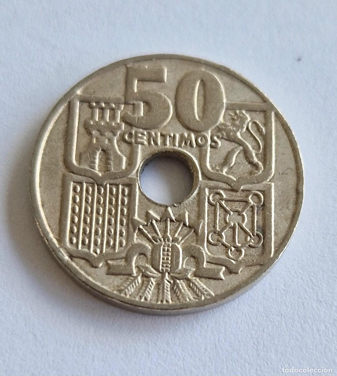Monedas de Espa&ntilde;a: Moneda 50 centimos 1963 * 1963 ANCLA MARINERA - Foto 2