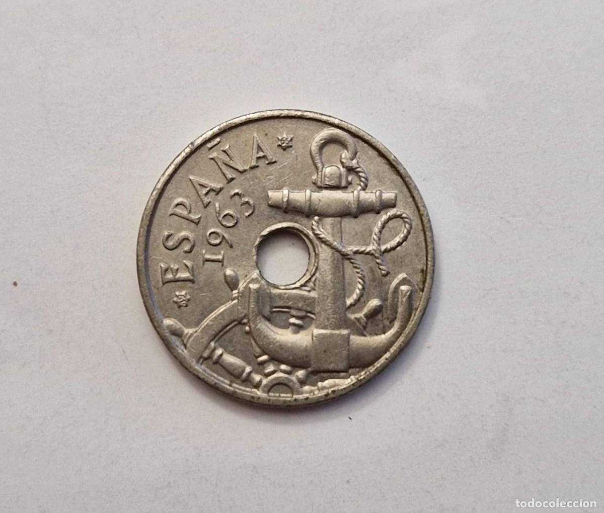 Monedas de Espa&ntilde;a: Moneda de 50 centimos 1963 * 1965 ANCLA MARINERA - Foto 1