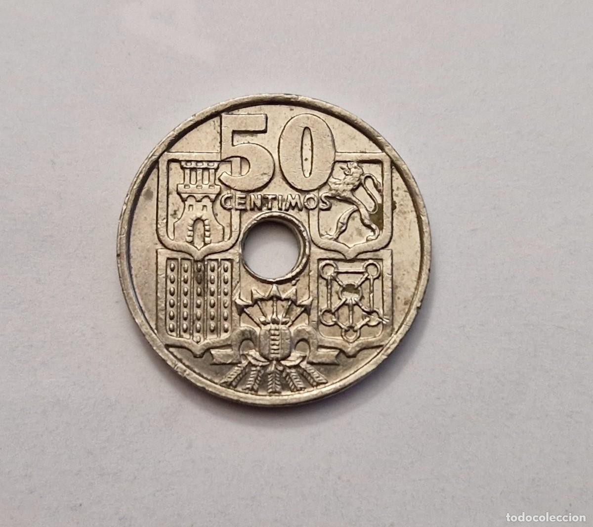 Monedas de Espa&ntilde;a: Moneda de 50 centimos 1963 * 1965 ANCLA MARINERA - Foto 3