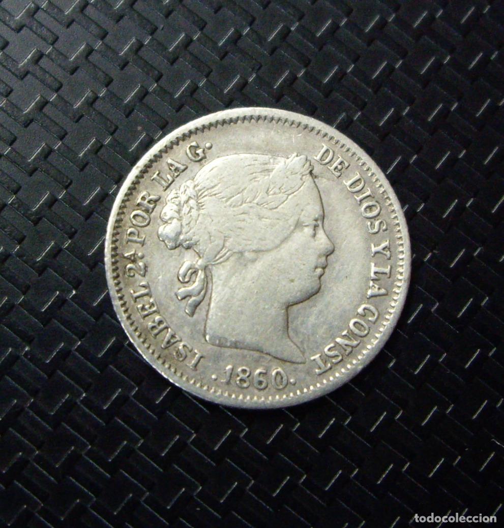 Monedas de Espa&ntilde;a: ISABEL II - 1 REAL de PLATA 1860 - BARCELONA - Foto 1