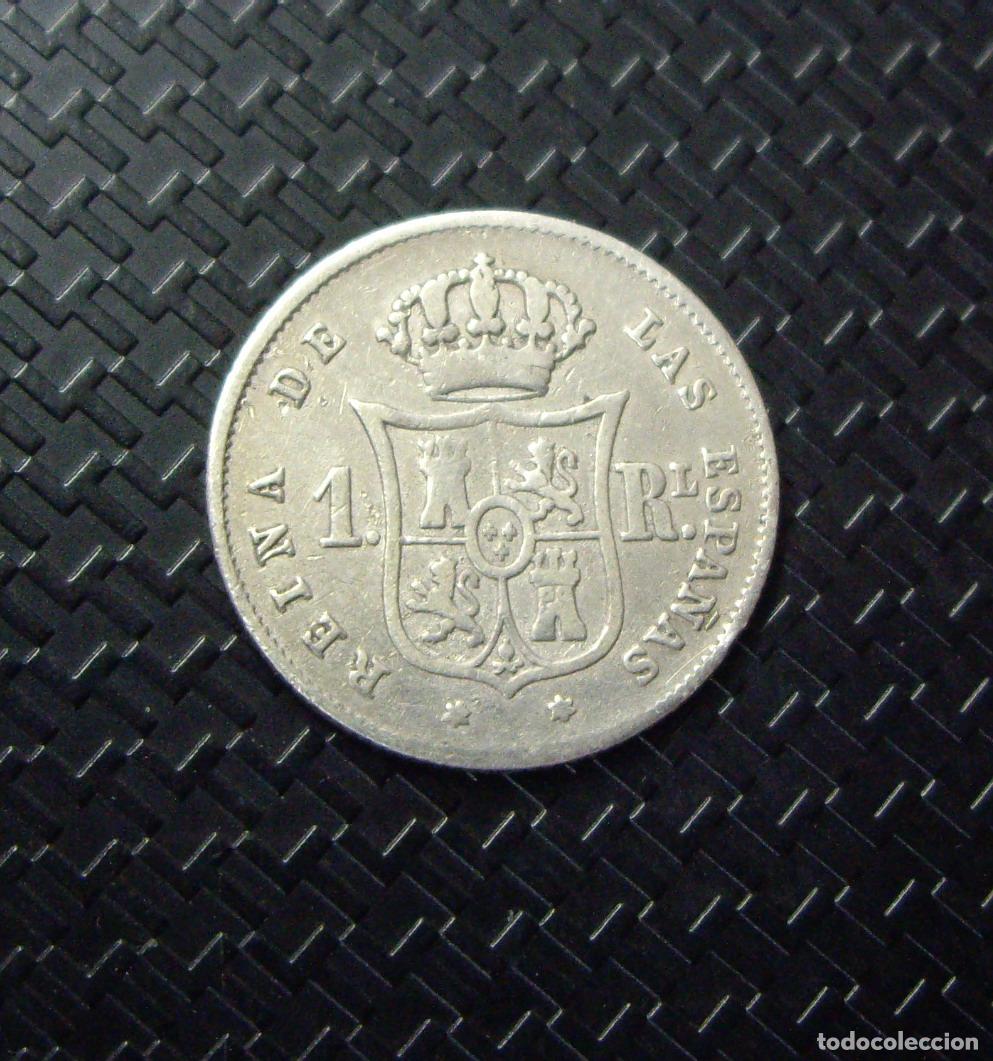 Monedas de Espa&ntilde;a: ISABEL II - 1 REAL de PLATA 1853 - MADRID - Foto 2