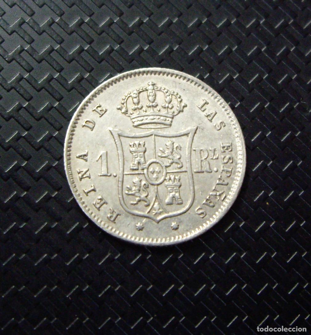 Monedas de Espa&ntilde;a: ISABEL II - 1 REAL de PLATA 1864 - SEVILLA - Foto 2