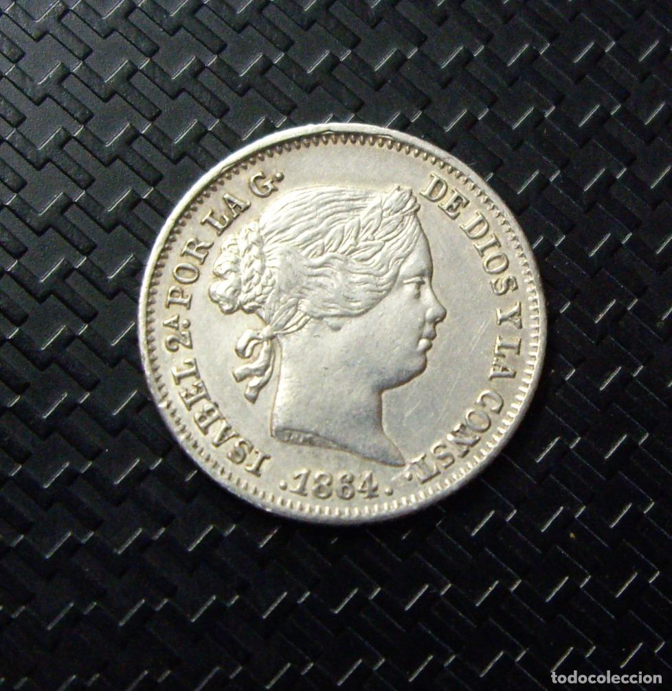 Monedas de Espa&ntilde;a: ISABEL II - 1 REAL de PLATA 1864 - SEVILLA - Foto 1
