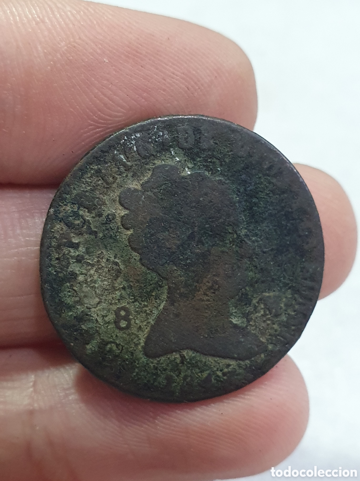 Monedas de Espa&ntilde;a: Isabel II. 8 maravedis 1843. (L9) - Foto 2