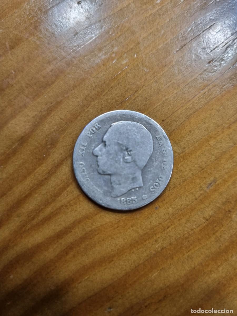Monedas de Espa&ntilde;a: Moneda una peseta Alfonso XII - Foto 1