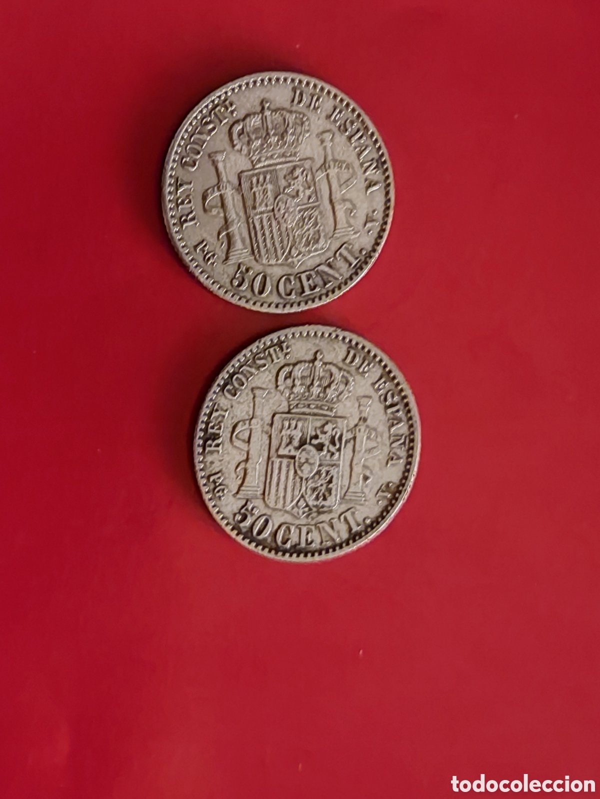 Monedas de Espa&ntilde;a: ALFONSO XIII - 50 C&Eacute;NTIMOS DE 1894 - Foto 2