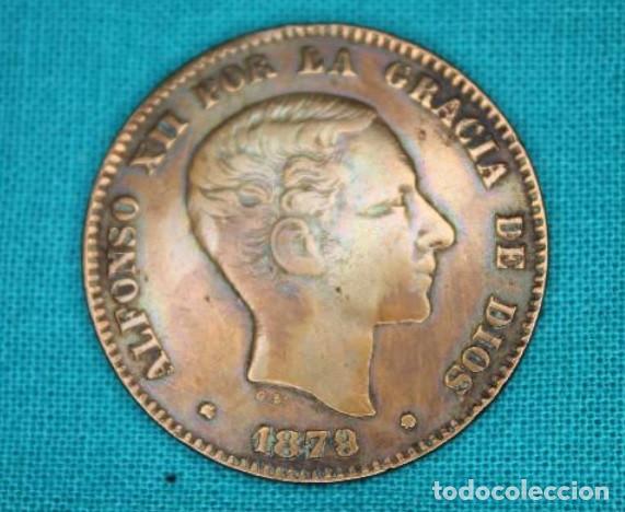 Monedas de España: ESPAÑA ALFONSO XII 1879 OM BARCELONA 10 CENTIMOS Lote 8259